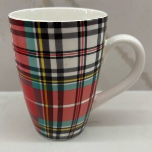 Tartan Plaid Ceramic Christmas Indigo Coffee Tea Mug Red Green Black White